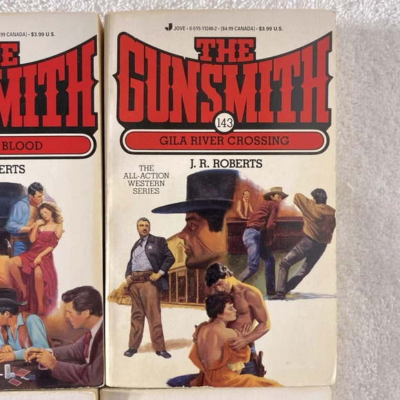 Vintage The Gunsmith All Action Western Romance Novel x4 - Picture 3 of 13